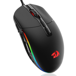 Redragon M719 Invader Wired Optical Gaming Mouse, With Free Wireless Charging Mouse Pad - 7 Programmable Buttons, RGB Backlit, 10,000 DPI, Ergonomic PC Computer Gaming Mice with Fire Button 