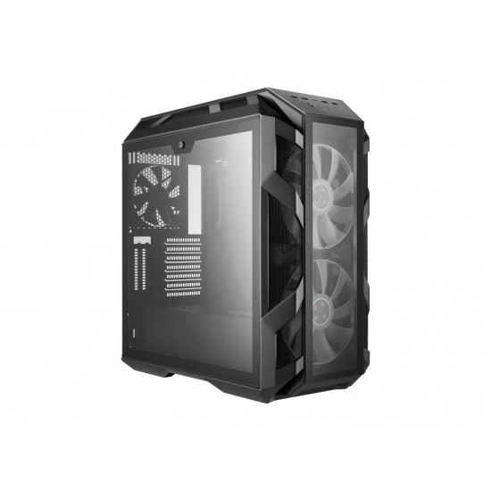 Cooler Master MasterCase H500M ATX Mid-Tower, Four Tempered Glass Panels, Two 200mm ARGB Fans with Controller and Three Cable Management Covers Case