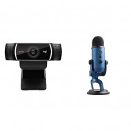 Logitech C922x Pro Stream Webcam + Blue Yeti – Full 1080p HD Camera