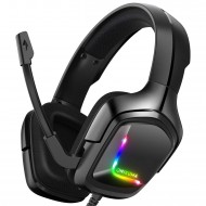 ONIKUMA K20 Advanced 4D Gaming Headset- 360° Noise Cancelling Mic with Mute & Volume Control, Lightweight Ergonomic Cool RGB Headphones for PS4, Xbox One, Switch, PC
