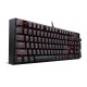 Redragon K551 Mechanical Gaming Keyboard with Cherry MX Blue Switches Vara 104 Keys Numpad Tactile USB Wired Computer Keyboard Steel Construction for Windows PC Games (Black RED LED Backlit)