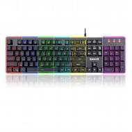 Redragon K509 PC Gaming Keyboard, 104 Key Quiet Keyboard Mechanical Feel, RGB Backlit & Edge Side Light Illumination Keyboard for Windows PC (Keyboard)