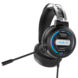 AULA S603 Gaming Headset Computer Headphone Gamer High-Sensitivity Microphone Cool LED Glow Ultra-lightweight Design Skin-Friendly For PC Laptop Computer