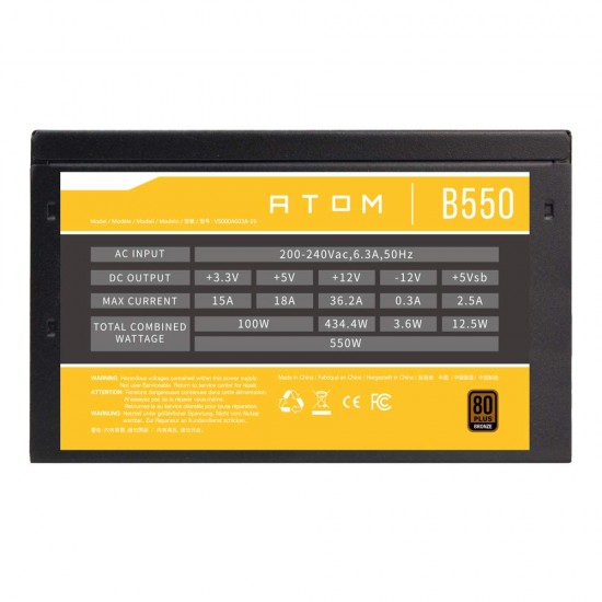 Antec B550 550W 80 Plus Bronze Certified Power Supply with APFC