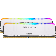Crucial Ballistix 32GB (16GBx2) CL16 RGB 3200 MHz DDR4 Desktop Gaming Memory Kit White
