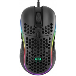 MARVO M518 USB Wired Gaming Mouse,Lightweight Honeycomb Shell w/Multicolored Backlit,Ultralight Weave Cable