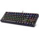 Redragon K552 Mechanical Gaming Keyboard, RGB Rainbow Backlit, 87 Keys, Tenkeyless, Compact Steel Construction with Cherry MX RED Switches for Windows PC Gamer (Black)