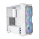 Cooler Master MasterBox TD500 Mesh White Airflow ATX Mid-Tower with Polygonal Mesh Front Panel, Crystalline Tempered Glass, E-ATX Up to 10.5", Three 120mm ARGB Fans & ARGB Lighting System