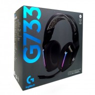 Logitech G733 Lightspeed BLACK Wireless Gaming Headset with Suspension Headband, LIGHTSYNC RGB, Blue VO! CE Microphone Technology and PRO-G Audio Drivers