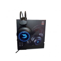 Shark USB Gaming Headset With Mic & LED Light - Black/Blue