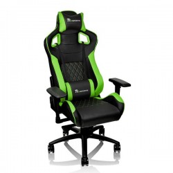 Thermaltake Tt eSPORTS GT Fit F100 Racing Bucket Seat Style Ergonomic Gaming Chair Black/Green